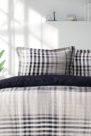 Conjunto de edredão em algodão Gloven - 83 fios/cm² - Azul-marinho