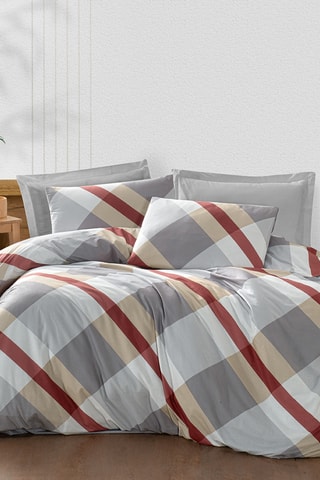 Conjunto de edredão em algodão Sherry - 57 fios/cm² - Bordô