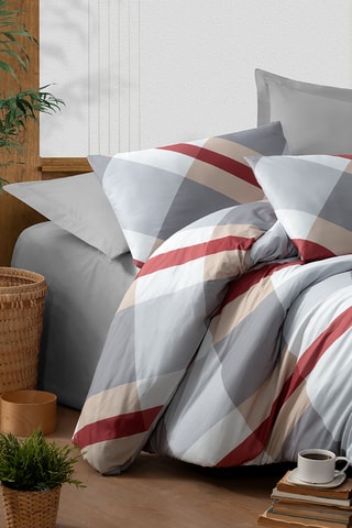 Conjunto de edredão em algodão Sherry - 57 fios/cm² - Bordô