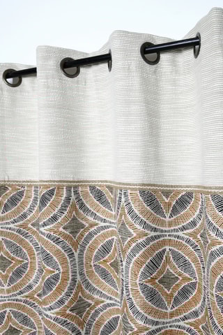 Cortinado - Branco e bege - 140 x 260 cm