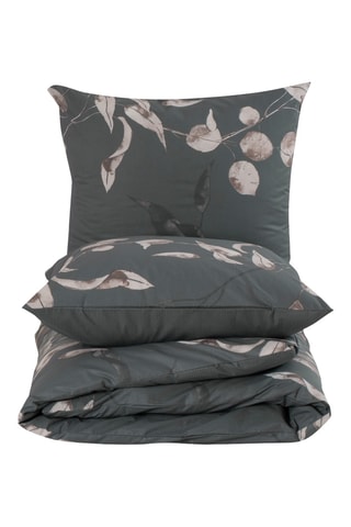 Parure de couette en coton Tivory - 57 fils/cm² - Anthracite et beige