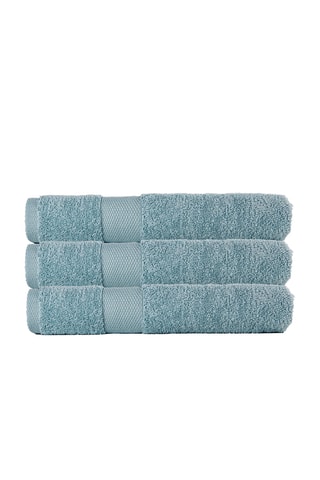 3 draps de bain - Vert céladon - 70 x 130 cm