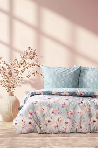 Parure de couette réversible en coton Kenz - 57 fils/cm² -Multicolore