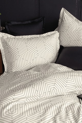 Conjunto de edredão em cetim de algodão 83 fios/cm² - Branco