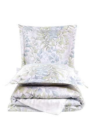 Parure de couette réversible en satin de coton - 83 fils/cm² - Vert