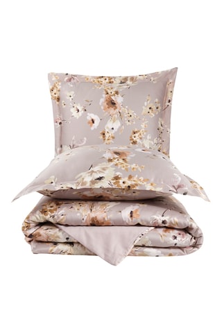 Parure de couette en satin de coton 83 fils/cm² - Beige