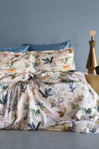 Parure de couette en satin de coton Claude 83 fils/cm² - Multicolore