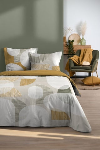 Conjunto de edredão reversível - natural