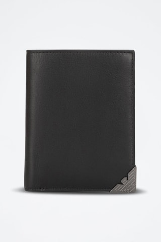Portefeuille en cuir - Noir - Emporio Armani