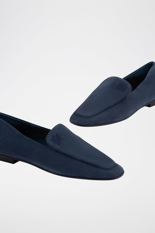 Mocassins en cuir de veau - Bleu marine