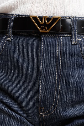 Ceinture vernie - Noir - Emporio Armani