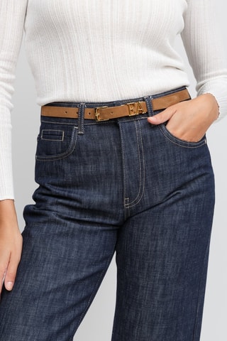 Ceinture en nubuck - Marron - Emporio Armani