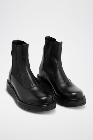 Boots en cuir de veau - Noir