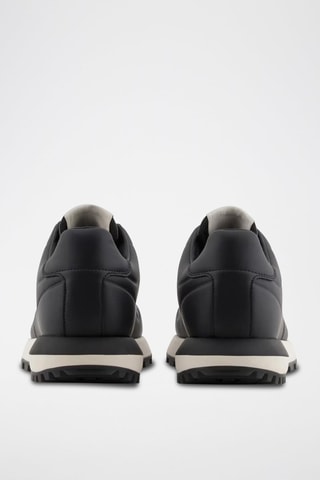 Baskets en cuir - Noir - Emporio Armani