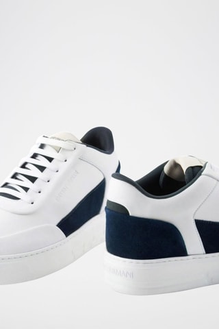 Baskets en cuir - Blanc - Emporio Armani