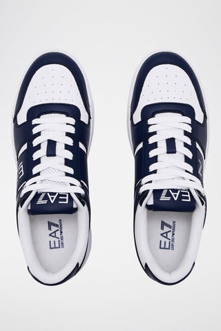 Baskets en cuir - Bleu marine - EA7