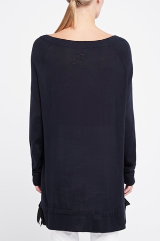 Pull en laine vierge - Bleu marine 