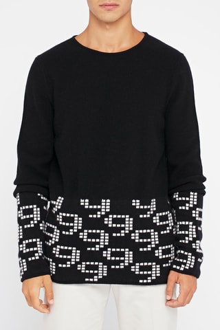 Pull en laine vierge et cachemire - Noir 