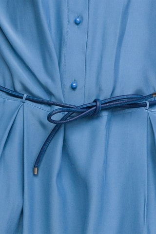 Robe chemise en soie - Bleu - Emporio Armani