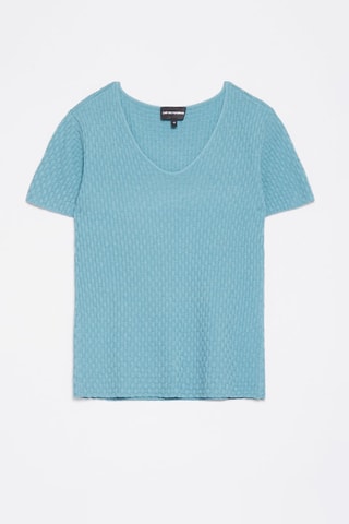 T-shirt en cachemire Emporio Armani - Turquoise