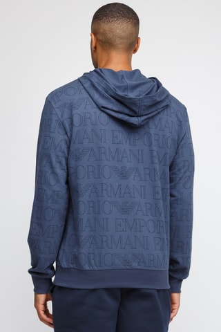 Sweat à capuche - Bleu cobalt - Emporio Armani