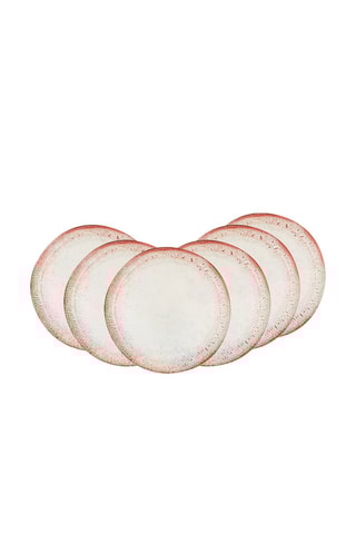 6 assiettes à dessert en céramique Agate - 22 cm