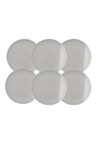 6 assiettes à dessert en céramique Terre de Sienne - 20 cm