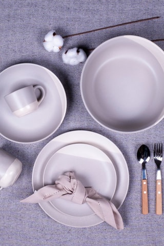 6 assiettes à dessert en céramique Terre de Sienne - 20 cm