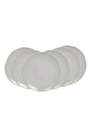 6 assiettes à dessert en céramique Nuage - 20,5 cm