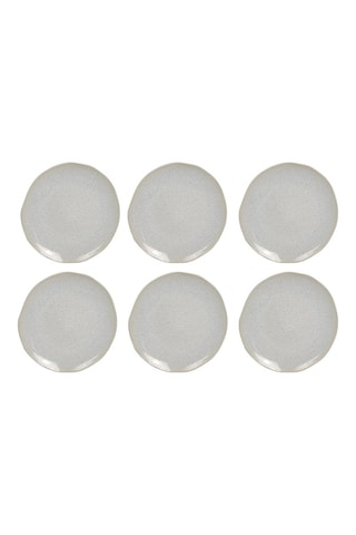 6 assiettes à dessert en céramique Nuage - 20,5 cm