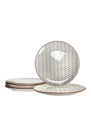 6 assiettes à dessert en porcelaine Slow  -  20,3 cm