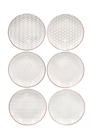 6 assiettes à dessert en porcelaine Slow  -  20,3 cm