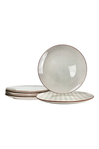 6 assiettes à dessert en porcelaine Slow  -  20,3 cm