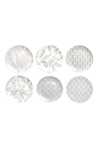 6 assiettes à dessert en porcelaine Sasebo - 21 cm