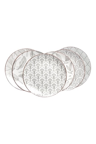 6 assiettes à dessert en porcelaine Sasebo - 21 cm