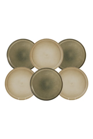 6 assiettes à dessert en céramique émaillée Terralha - 19,8 cm