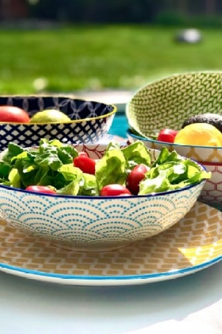 6 assiettes à dessert en porcelaine Sabae - 20 cm