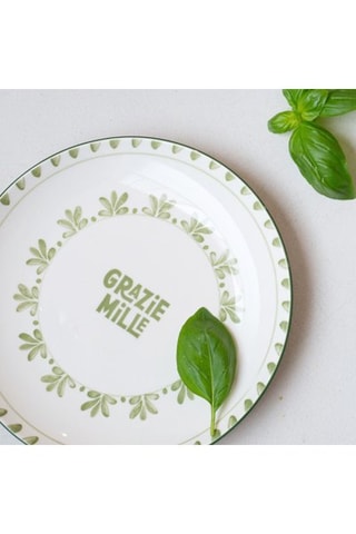 6 assiettes à dessert en porcelaine Trattoria