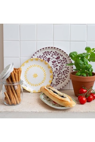 6 assiettes à dessert en porcelaine Trattoria