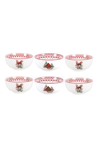 6 bols en porcelaine Souvenirs D'antan