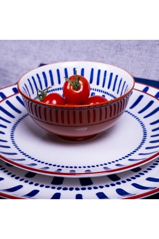 6 bols en porcelaine Santorin