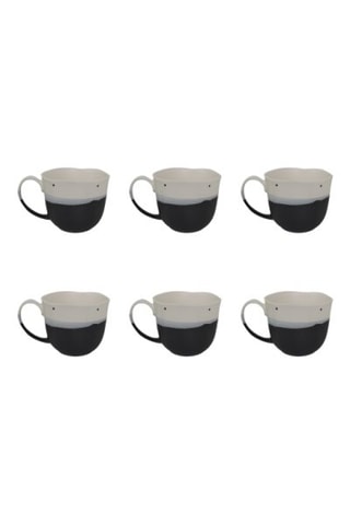 6 tasses à thé en céramique Japandi - 25 cl
