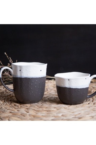 6 tasses à thé en céramique Japandi - 25 cl