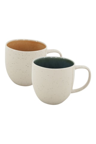 6 mugs en céramique émaillée Coralia - 31 cl