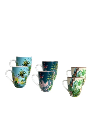 6 mugs en porcelaine Borneo - 34 cl