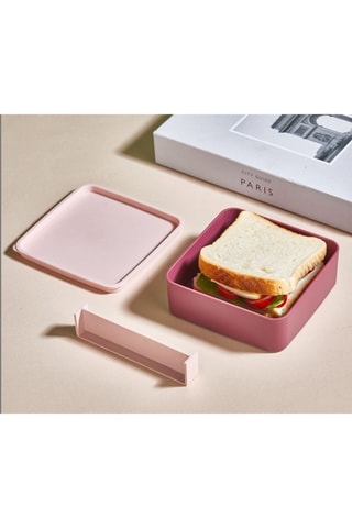 2 lunch box en plastique sans BPA - 14 x 14 x 5 cm