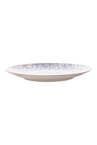 6 assiettes plates en porcelaine - 25 cm