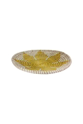 Assiette décorative en fibres végétales Mandala - 35 cm