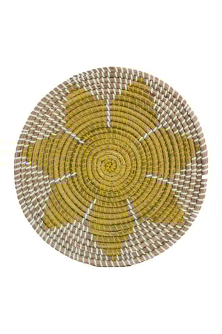 Assiette décorative en fibres végétales Mandala - 35 cm