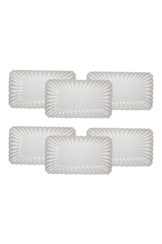 6 assiettes plates en céramique Blue Moon - 26 x 15 x 2,4 cm